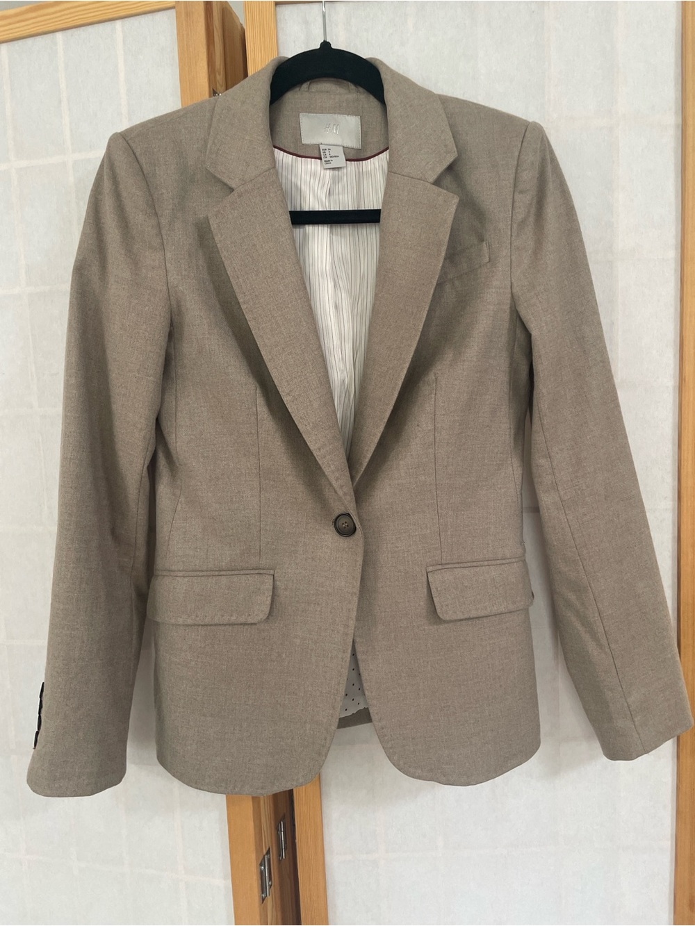 H&M Taupe Single-Button Women's Blazer